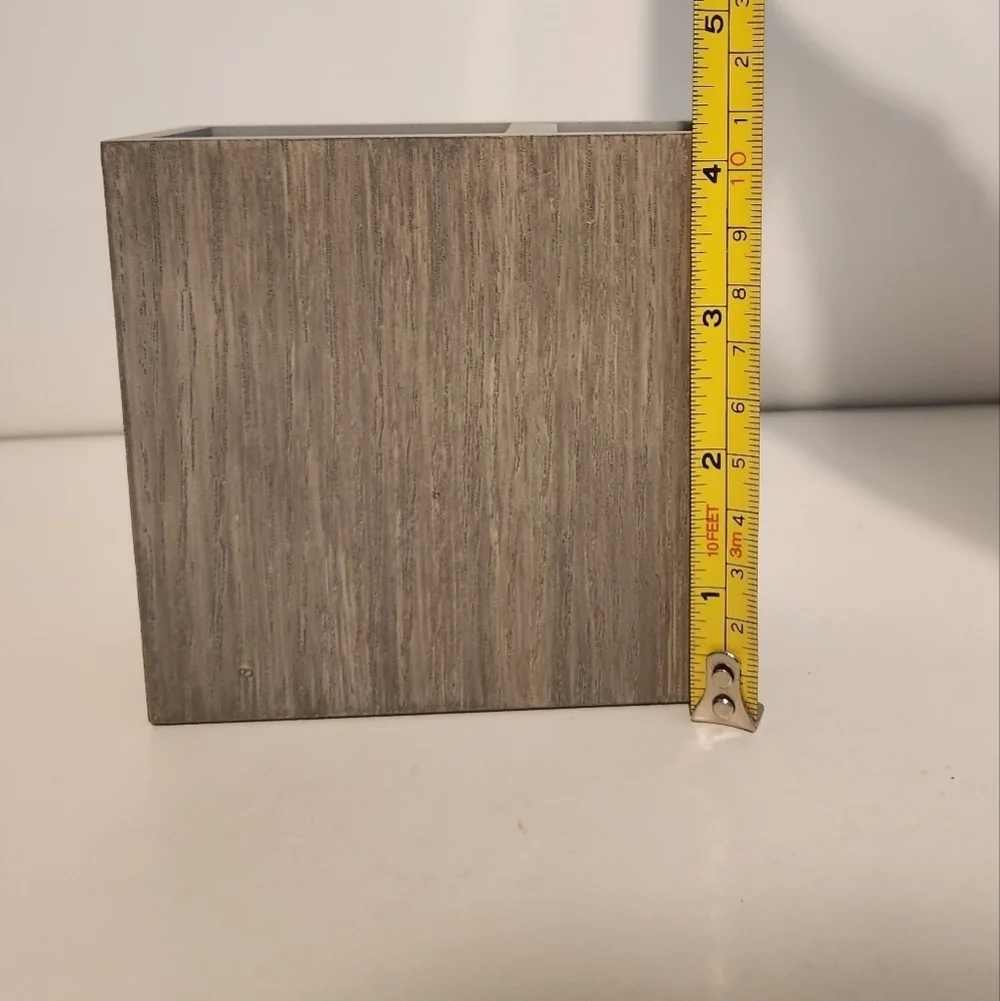 Threshold Grey Wood Tone Toothbrush Holder